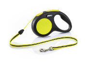 Поводок-рулетка Flexi New Neon S Cord 5 m 025215 для прогулок с собакой, до 12 кг, трос
