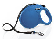 Поводок-рулетка для собак Flexi New Classic L Tape 8 m 023013 Blue, до 50 кг, ремень